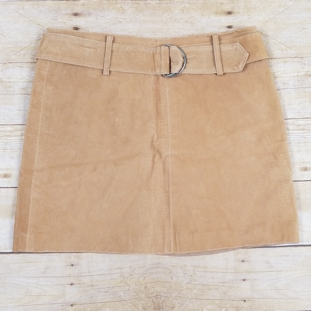 Vintage Weather Vane Leather Mini Skirt